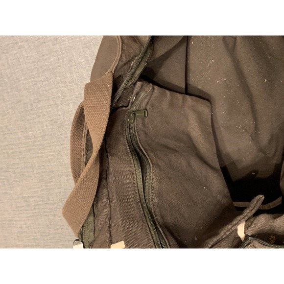 Baggu Large Canvas Tote Bag Dark‎ Brown Travel Weekender Carryall - Picture 9 of 10